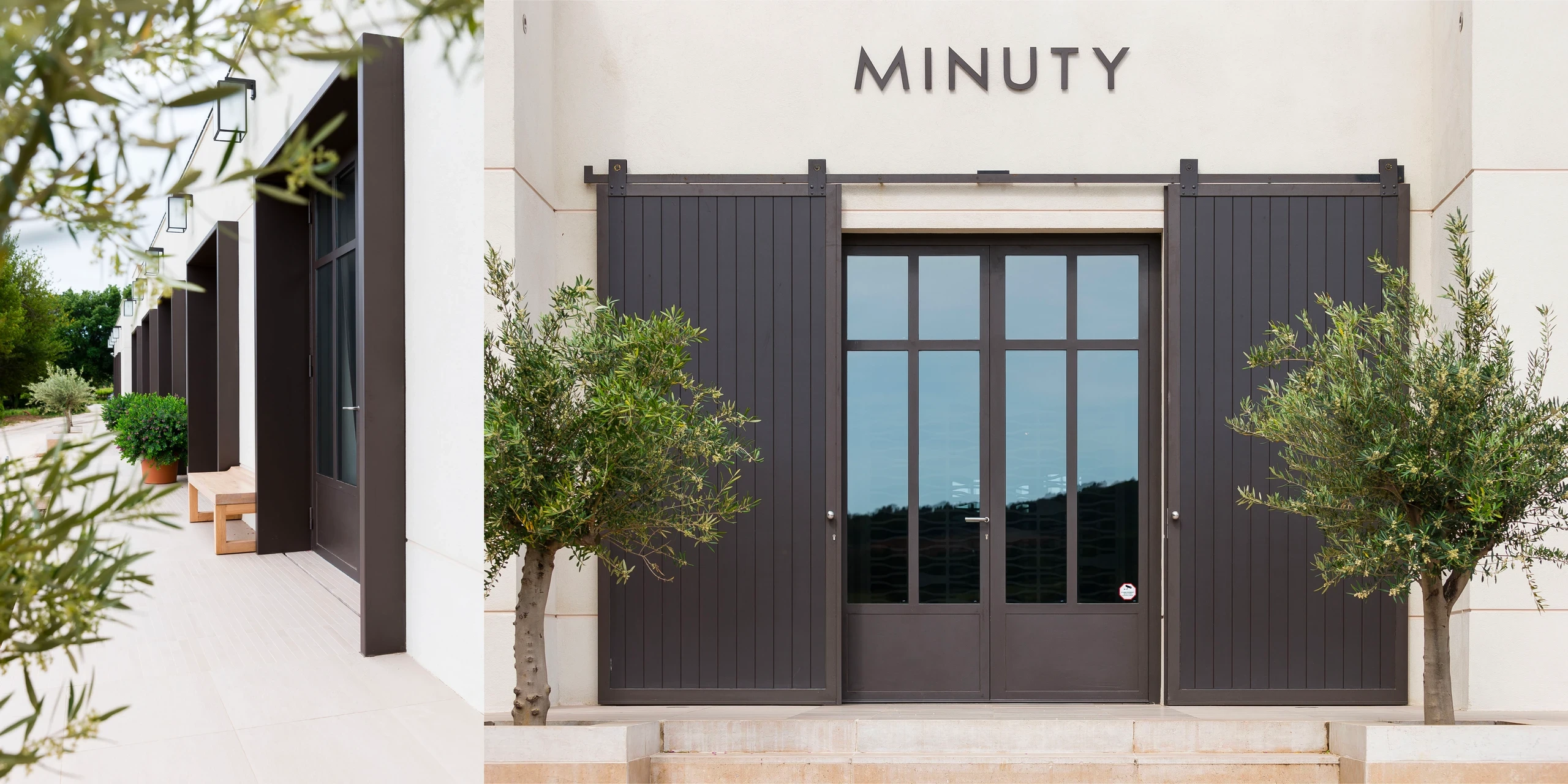 Design architectural du chai du Château Minuty en Provence, signé Saguez & Partners