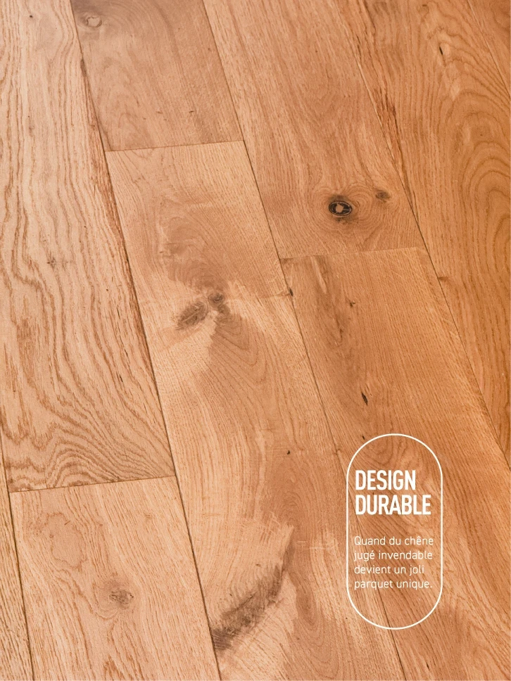 Parquet en chêne centenaire recyclé, fabriqué à partir de bois jugé invendable