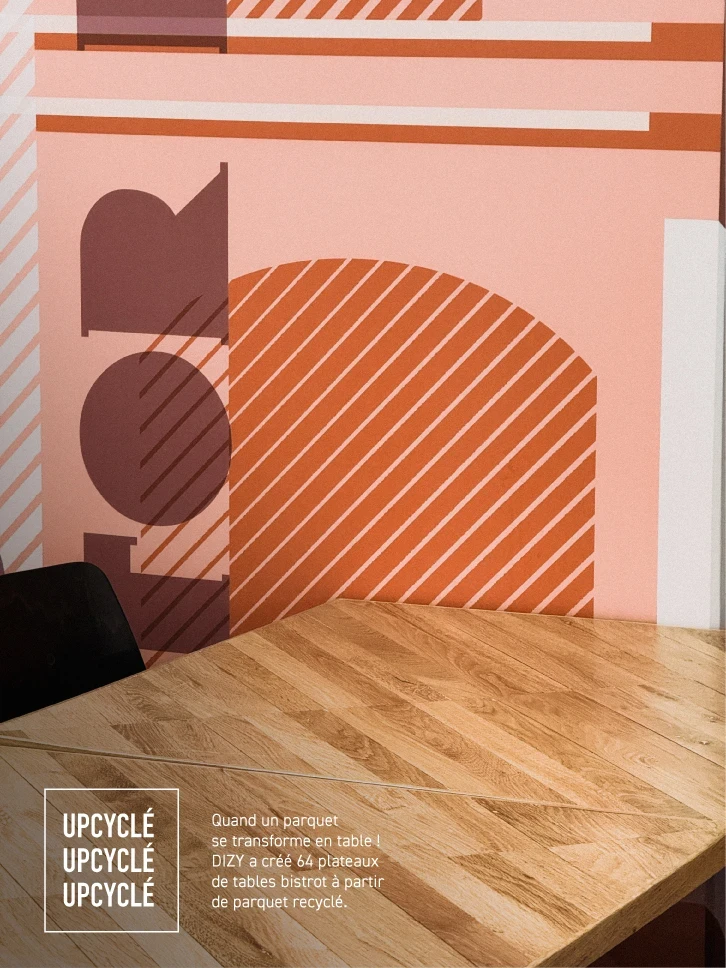 Table bistrot réalisée en surcyclage par Dizy