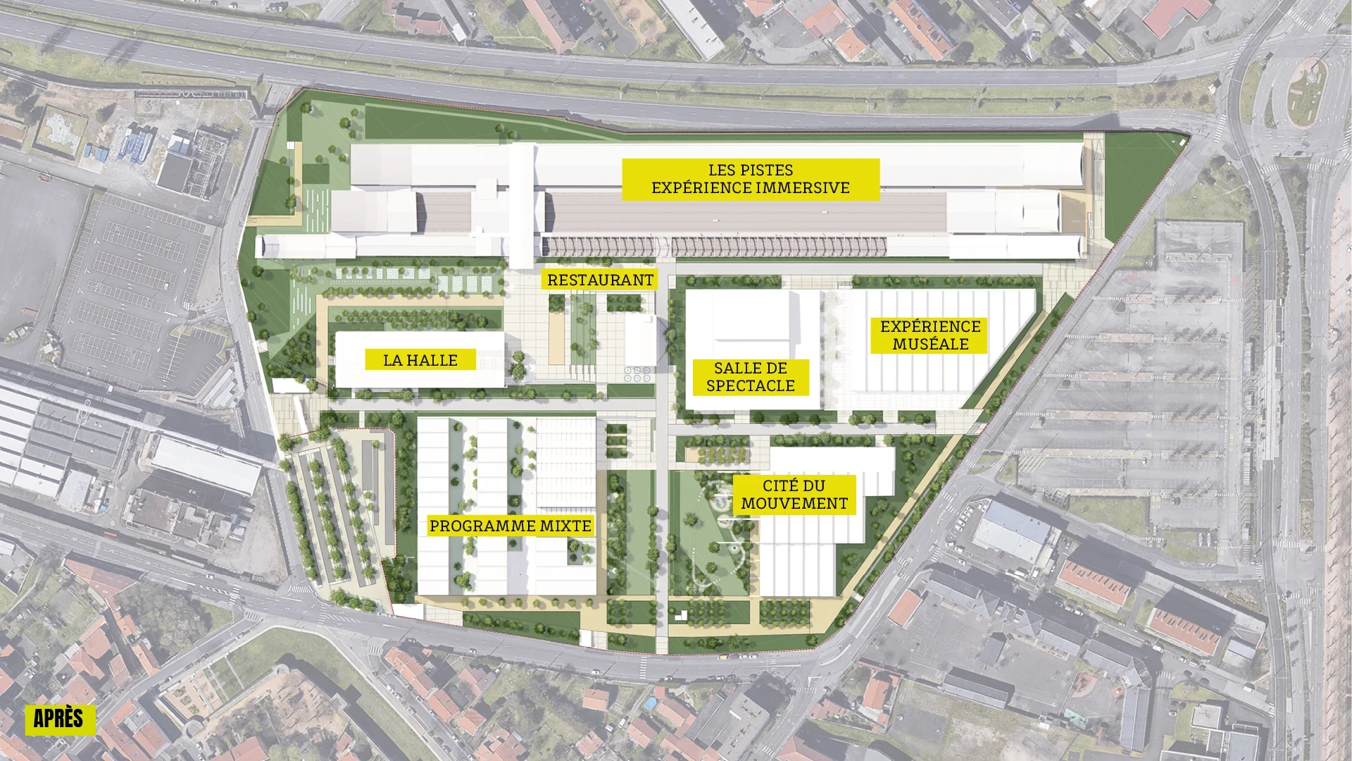 Master plan Quartier des Pistes Michelin après